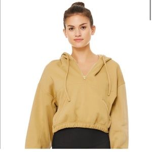 Alo yoga honey half zip hoodie XS